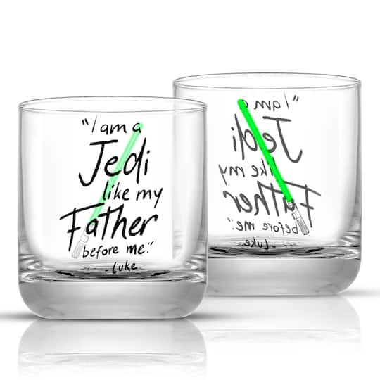 JoyJolt® Star Wars™ 10 oz New Hope Luke Skywalker Green Lightsaber Short Drinking Glass, 2ct. in Clear/Green | 10 fl oz | Michaels® JoyJolt® Star Wars™ 10 oz New Hope Luke Skywalker Green Lightsaber Short Drinking Glass, 2ct. in Clear/Green | 10 fl oz | Michaels®